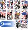 9 Sheets Memorial Day Window Clings – Patriotic 4th of July Stickers, American Flag Soldier Eagle Cross Decals for Veterans Day & Independence Day Home Decor